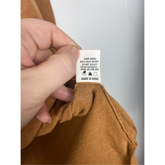 Dreamers Brown Cognac V Neck Women’s S/M - Picture 5 of 7